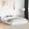 Image de vidaXL Cadre de lit avec LED sans matelas blanc 160x200 cm