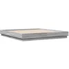 Image de vidaXL Cadre de lit sans matelas sonoma gris 180x200 cm