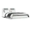 Image de vidaXL Cadre de lit sans matelas blanc 140x200 cm