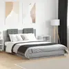 Image de vidaXL Cadre de lit sans matelas sonoma gris 140x200 cm