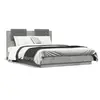 Image de vidaXL Cadre de lit sans matelas gris béton 120x190 cm