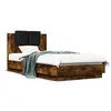 Image de vidaXL Cadre de lit sans matelas chêne fumé 90x190 cm
