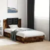 Image de vidaXL Cadre de lit sans matelas chêne fumé 75x190 cm