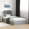 Image de vidaXL Cadre de lit sans matelas sonoma gris 75x190 cm