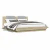 Image de vidaXL Cadre de lit avec LED sans matelas chêne sonoma 160x200 cm