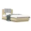Image de vidaXL Cadre de lit avec LED sans matelas chêne sonoma 100x200 cm