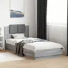 Image de vidaXL Cadre de lit avec LED sans matelas sonoma gris 90x200 cm