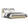 Image de vidaXL Cadre de lit avec LED sans matelas chêne sonoma 120x190 cm