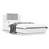 Image de vidaXL Cadre de lit avec LED sans matelas blanc 75x190 cm