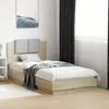 Image de vidaXL Cadre de lit avec LED sans matelas chêne sonoma 75x190 cm