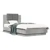 Image de vidaXL Cadre de lit avec LED sans matelas gris béton 75x190 cm