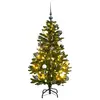 Image de vidaXL Sapin de Noël artificiel articulé 150 LED et boules 150 cm