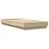 Image de vidaXL Cadre de lit sans matelas avec lumières LED 100x200 cm