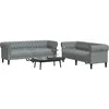 Image de vidaXL Ensemble de canapés 2 pcs gris clair tissu