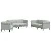 Image de vidaXL Ensemble de canapés 3 pcs gris clair velours