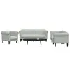 Image de vidaXL Ensemble de canapés 3 pcs gris clair velours
