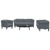 Image de vidaXL Ensemble de canapés 3 pcs gris foncé velours