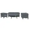 Image de vidaXL Ensemble de canapés 3 pcs gris foncé velours