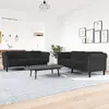 Image de vidaXL Ensemble de canapés 2 pcs noir velours