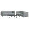 Image de vidaXL Ensemble de canapés 2 pcs gris clair tissu