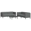 Image de vidaXL Ensemble de canapés 2 pcs gris foncé tissu