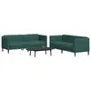 Image de vidaXL Ensemble de canapés 2 pcs vert foncé tissu
