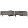 Image de vidaXL Ensemble de canapés 2 pcs taupe tissu