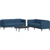 Image de vidaXL Ensemble de canapés 2 pcs bleu tissu