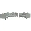 Image de vidaXL Ensemble de canapés 3 pcs avec coussins gris clair velours