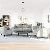 Image de vidaXL Ensemble de canapés 3 pcs avec coussins gris clair velours