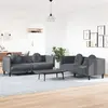 Image de vidaXL Ensemble de canapés 2 pcs avec coussins gris foncé velours