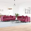 Image de vidaXL Ensemble de canapés 2 pcs avec coussins rouge bordeaux velours