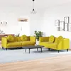 Image de vidaXL Ensemble de canapés 2 pcs avec coussins jaune velours