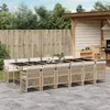 Image de vidaXL Ensemble à manger de jardin et coussins 13 pcs beige