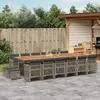 Image de vidaXL Ensemble à manger de jardin 17 pcs et coussins résine tressée