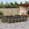 Image de vidaXL Ensemble à manger de jardin 17 pcs et coussins résine tressée