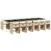 Image de vidaXL Ensemble à manger de jardin et coussins 13 pcs beige
