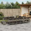 Image de vidaXL Ensemble à manger de jardin 17 pcs et coussins résine tressée