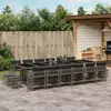 Image de vidaXL Ensemble à manger de jardin 17 pcs et coussins résine tressée