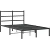 Image de vidaXL Cadre de lit métal sans matelas avec tête de lit noir 120x190cm