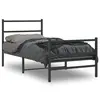 Image de vidaXL Cadre de lit métal sans matelas avec pied de lit noir 90x200 cm