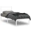 Image de vidaXL Cadre de lit métal sans matelas avec tête de lit blanc 75x190cm