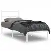 Image de vidaXL Cadre de lit métal sans matelas avec tête de lit blanc 80x200cm