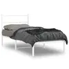 Image de vidaXL Cadre de lit métal sans matelas avec tête de lit blanc 90x190cm