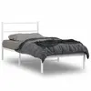 Image de vidaXL Cadre de lit métal sans matelas et tête de lit blanc 100x190 cm