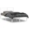Image de vidaXL Cadre de lit métal sans matelas et tête de lit blanc 120x190 cm