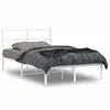 Image de vidaXL Cadre de lit métal sans matelas et tête de lit blanc 120x200 cm