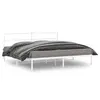 Image de vidaXL Cadre de lit métal sans matelas et tête de lit blanc 183x213 cm