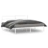 Image de vidaXL Cadre de lit métal sans matelas et tête de lit blanc 193x203 cm