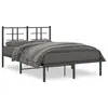 Image de vidaXL Cadre de lit métal sans matelas avec tête de lit noir 120x200cm